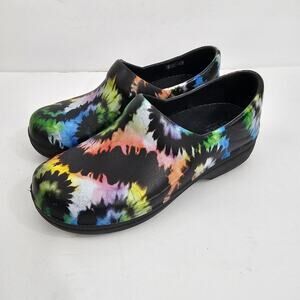 Crocs Neria Pro Black Tie Dye Comfort Clogs Women's Size 7